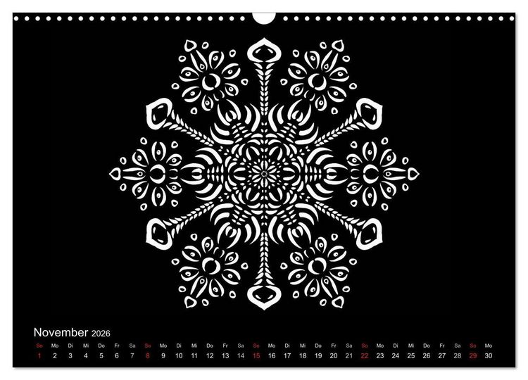 Produktbild: Entspannung und Ruhe durch Mandalas (Wandkalender 2026 DIN A3 quer), CALVENDO Monatskalender