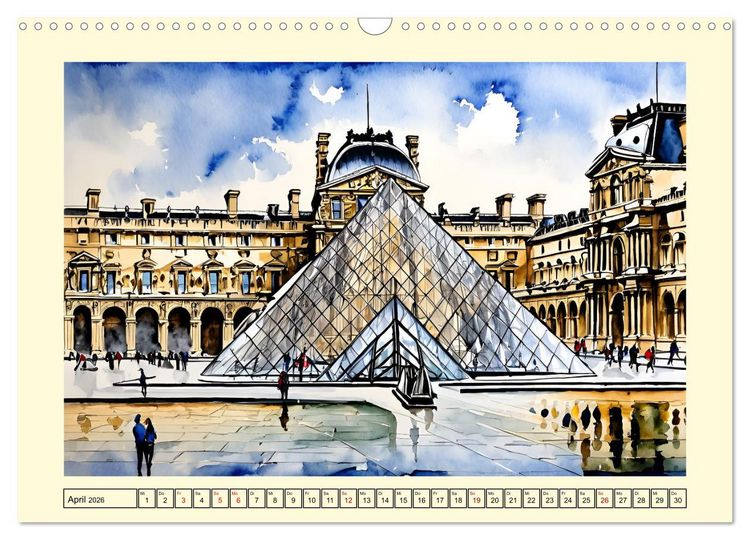 Produktbild: Paris - Stadt der Liebe (Wandkalender 2026 DIN A3 quer), CALVENDO Monatskalender