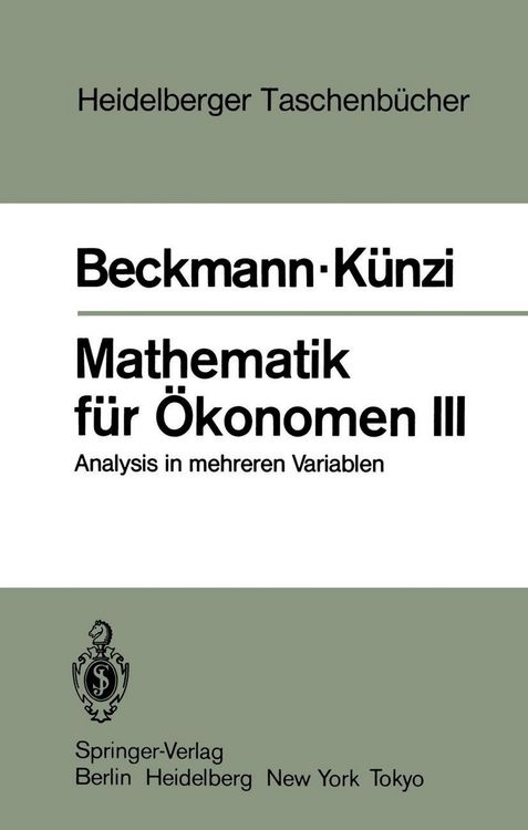 Produktbild: Mathematik f&uuml;r &Ouml;konomen III