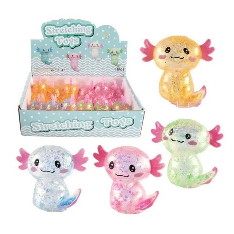 Produktbild: Squeeze Axolotl Glitter, 9 cm