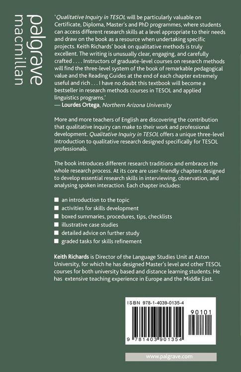 Produktbild: Qualitative Inquiry in TESOL