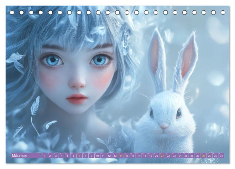 Produktbild: Winterliche Fantasie Anim&eacute; (Tischkalender 2026 DIN A5 quer), CALVENDO Monatskalender