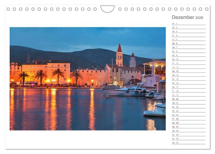 Produktbild: Kroatien, Terminplaner (Wandkalender 2026 DIN A4 quer), CALVENDO Monatskalender