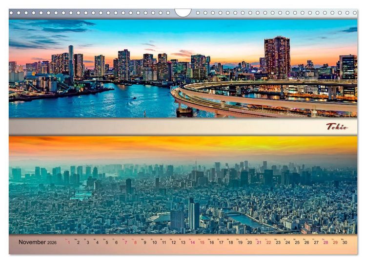 Produktbild: Faszinierende St&auml;dte, Panoramen (Wandkalender 2026 DIN A3 quer), CALVENDO Monatskalender