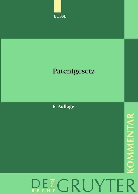 Produktbild: Patentgesetz