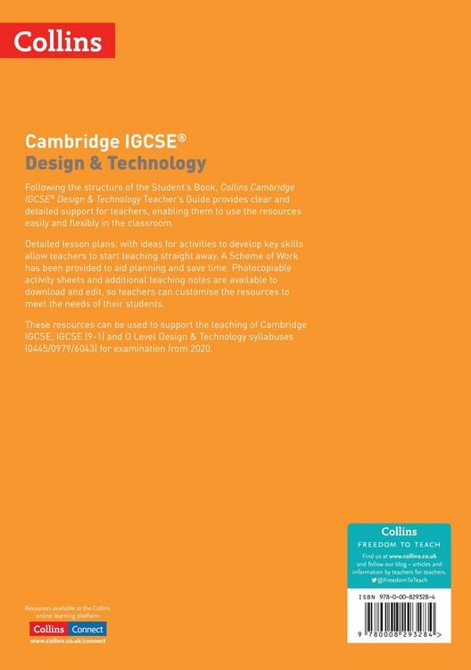 Produktbild: Cambridge Igcse(tm) Design & Technology Teacher's Guide