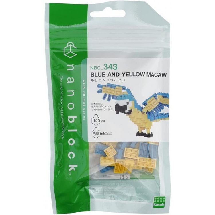Produktbild: Nanoblock - Blue and Yellow Macaw 12+/140pcs