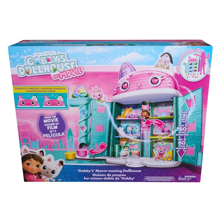Produktbild: Gabby&rsquo;s Dollhouse: Der Film &ndash; Puppenhaus zum Kinofilm, &uuml;ber 60 cm gro&szlig;, mit Gabby-Figur & Dollhouse Zubeh&ouml;r, f&uuml;r Kinder ab 3 Jahren