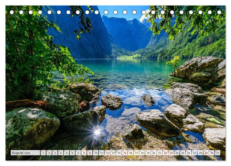 Produktbild: Bayerisches Alpenparadies (Tischkalender 2026 DIN A5 quer), CALVENDO Monatskalender