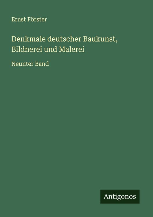Produktbild: Denkmale deutscher Baukunst, Bildnerei und Malerei