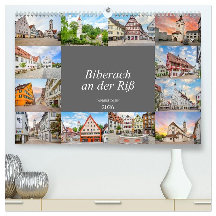 Produktbild: Biberach an der Ri&szlig; Impressionen (hochwertiger Premium Wandkalender 2026 DIN A2 quer), Kunstdruck in Hochglanz