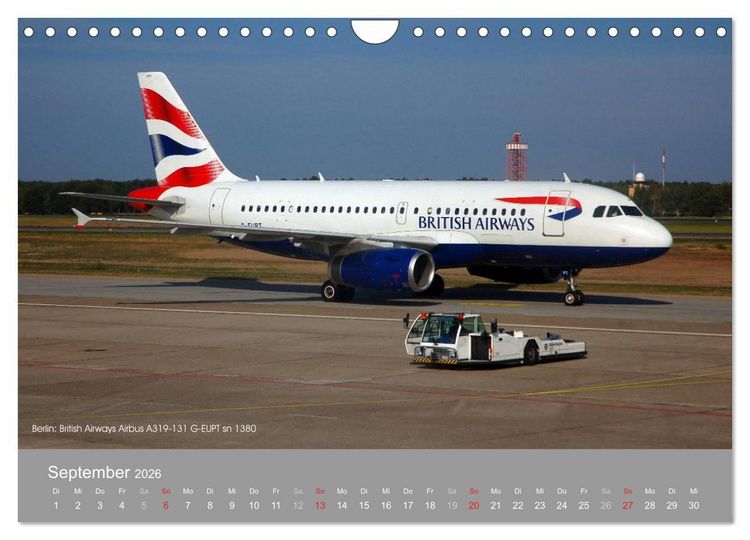 Produktbild: Flugzeuge im Auge der Kamera (Wandkalender 2026 DIN A4 quer), CALVENDO Monatskalender