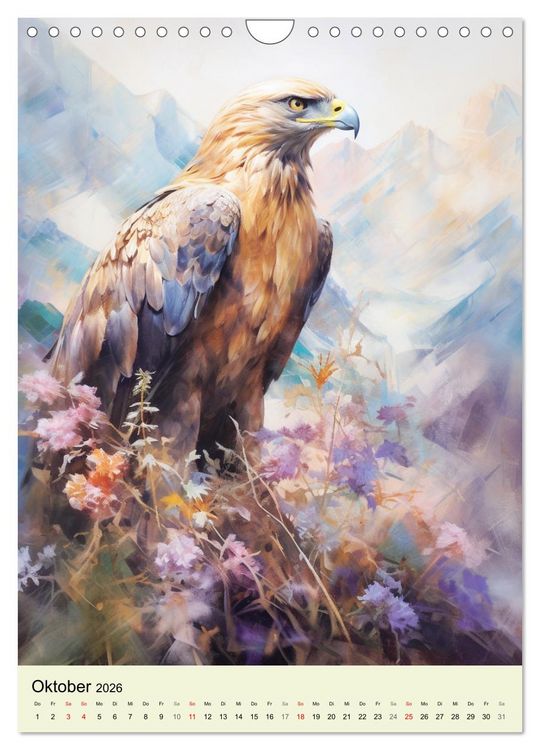 Produktbild: Europas Wildtiere. Aquarelle von den Bewohnern der W&auml;lder und Berge (Wandkalender 2026 DIN A4 hoch), CALVENDO Monatskalender