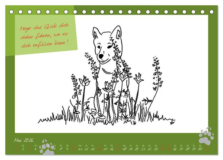 Produktbild: Der kleine GROSSE Wolf - Kalender (Tischkalender 2026 DIN A5 quer), CALVENDO Monatskalender