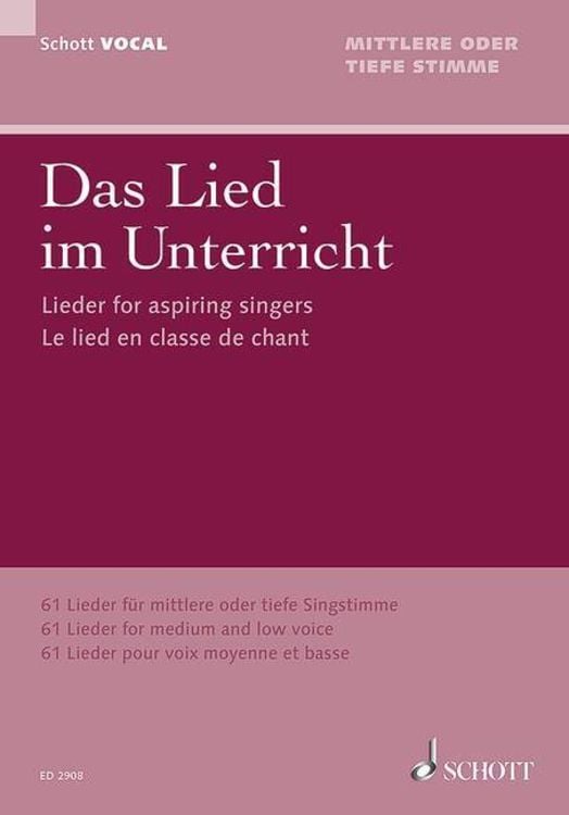 Produktbild: Lied im Unterricht, mittlere / tiefe Stimme