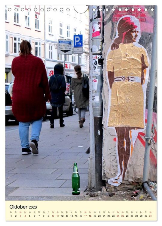 Produktbild: Hamburg StreetArt (Wandkalender 2026 DIN A4 hoch), CALVENDO Monatskalender