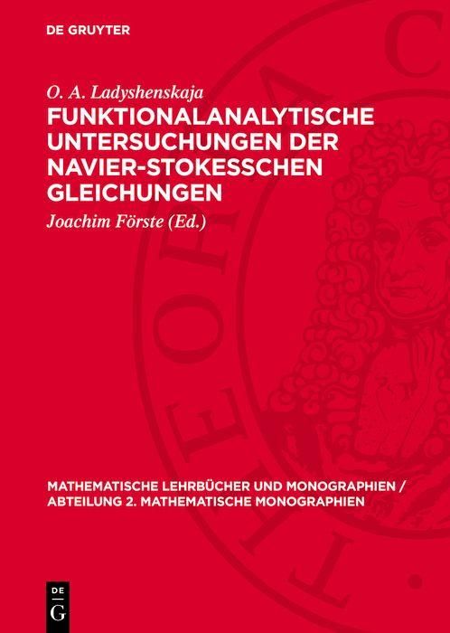 Produktbild: Funktionalanalytische Untersuchungen der Navier-Stokesschen Gleichungen