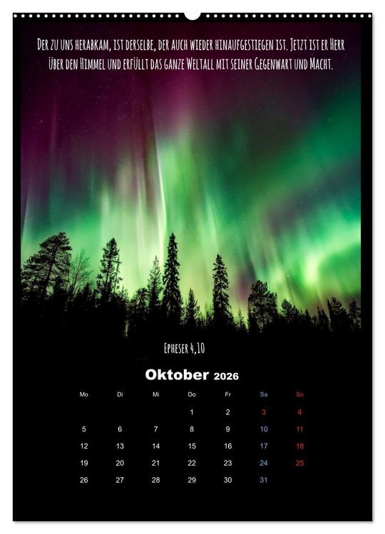 Produktbild: Der Bibelkalender - mit Gottes Wort durchs Jahr (Wandkalender 2026 DIN A2 hoch), CALVENDO Monatskalender