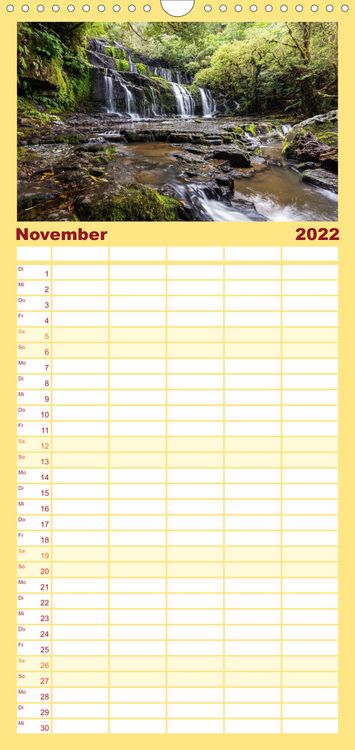 Produktbild: Familienplaner Neuseeland - Attraktiver S&uuml;den (Wandkalender 2022 , 21 cm x 45 cm, hoch)