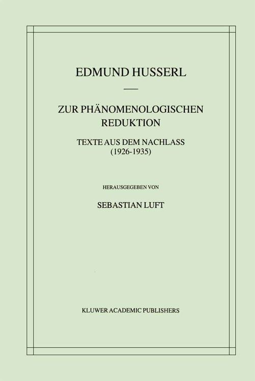 Produktbild: Zur Ph&auml;nomenologischen Reduktion