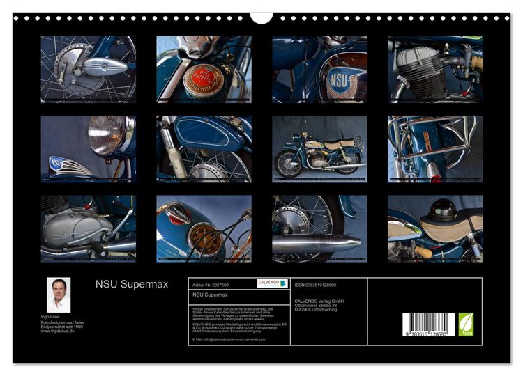 Produktbild: NSU Supermax (Wandkalender 2026 DIN A3 quer), CALVENDO Monatskalender