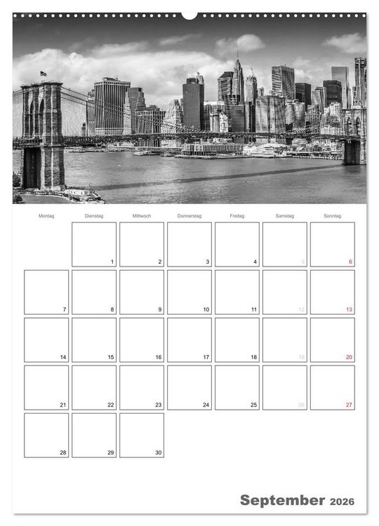 Produktbild: NEW YORK Skylines (Wandkalender 2026 DIN A2 hoch), CALVENDO Monatskalender