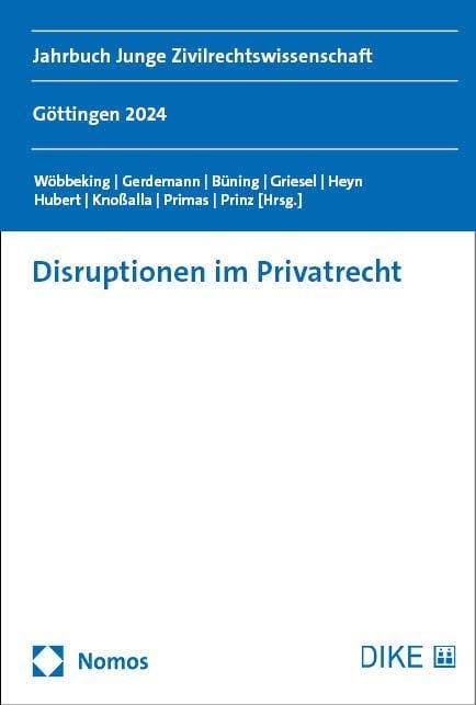 Produktbild: Disruptionen im Privatrecht