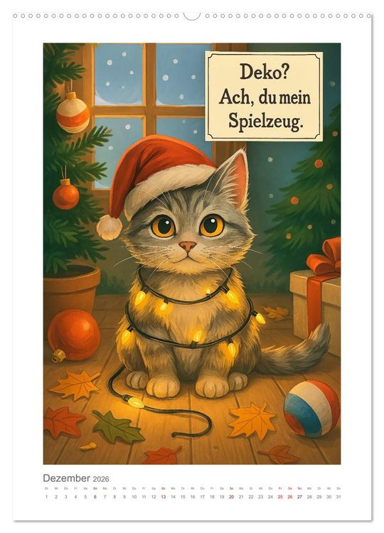 Produktbild: Alles nach Plan. Meinem. - F&uuml;r Menschen mit Katze. Oder f&uuml;r Menschen von Katze. (hochwertiger Premium Wandkalender 2026 DIN A2 hoch), Kunstdruck in Hochglanz