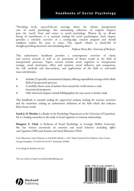 Produktbild: Blackwell Handbook of Social Psychology