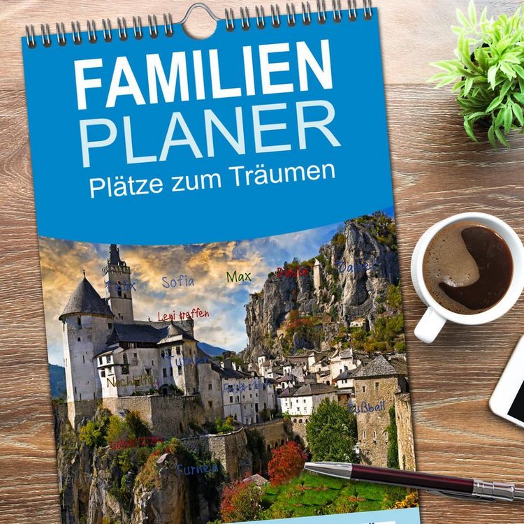 Produktbild: Familienplaner 2026 - Pl&auml;tze zum Tr&auml;umen mit 5 Spalten (Wandkalender, 21 x 45 cm) CALVENDO