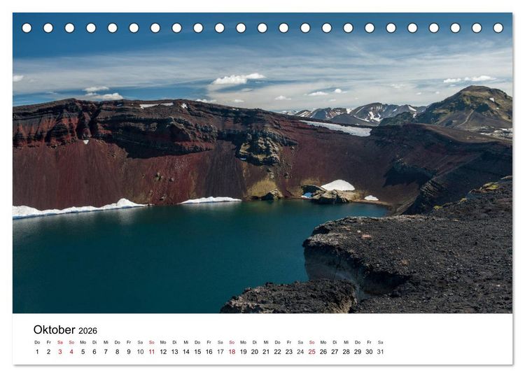 Produktbild: Island - rauhe Sch&ouml;nheit zum Verlieben (Tischkalender 2026 DIN A5 quer), CALVENDO Monatskalender