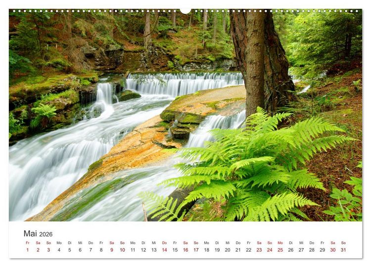 Produktbild: Wasser bewegt - Wasserf&auml;lle und Stromschnellen (hochwertiger Premium Wandkalender 2026 DIN A2 quer), Kunstdruck in Hochglanz