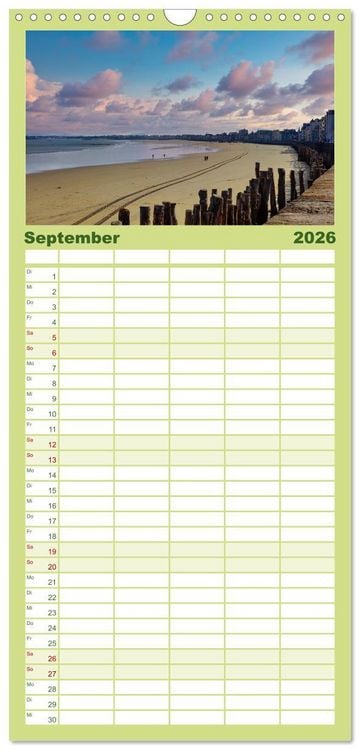 Produktbild: Familienplaner 2026 - Saint-Malo - Ein gut gesch&uuml;tzter Schatz mit 5 Spalten (Wandkalender, 21 x 45 cm) CALVENDO