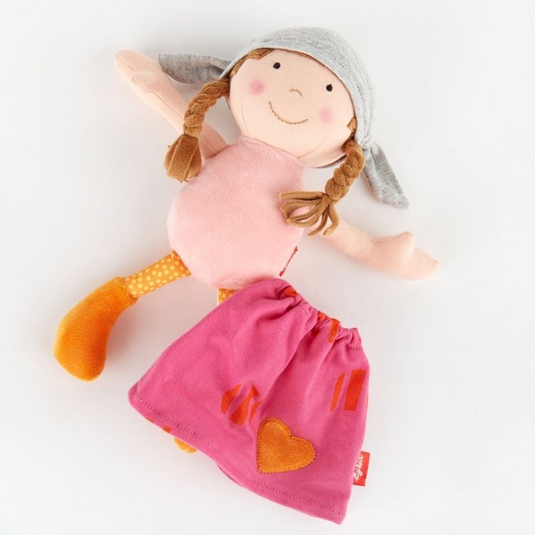 Produktbild: sigikid 39409 - Puppe Brenda Bilipup pink, Lernpuppe, Stoffpuppe, 24 cm