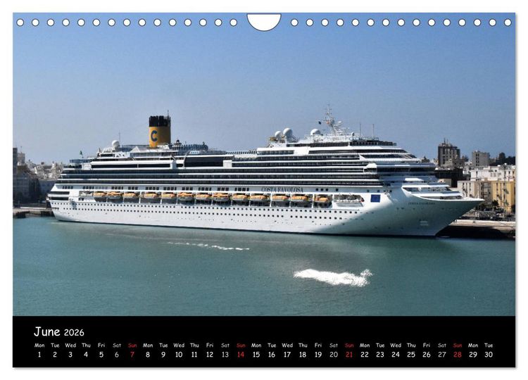 Produktbild: Cruise ships around the world (Wall Calendar 2026 DIN A4 landscape), CALVENDO 12 Month Wall Calendar
