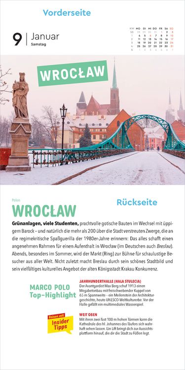 Produktbild: KUNTH Abrei&szlig;kalender MARCO POLO: Mit 365 Insidertipps durch Europa 2027