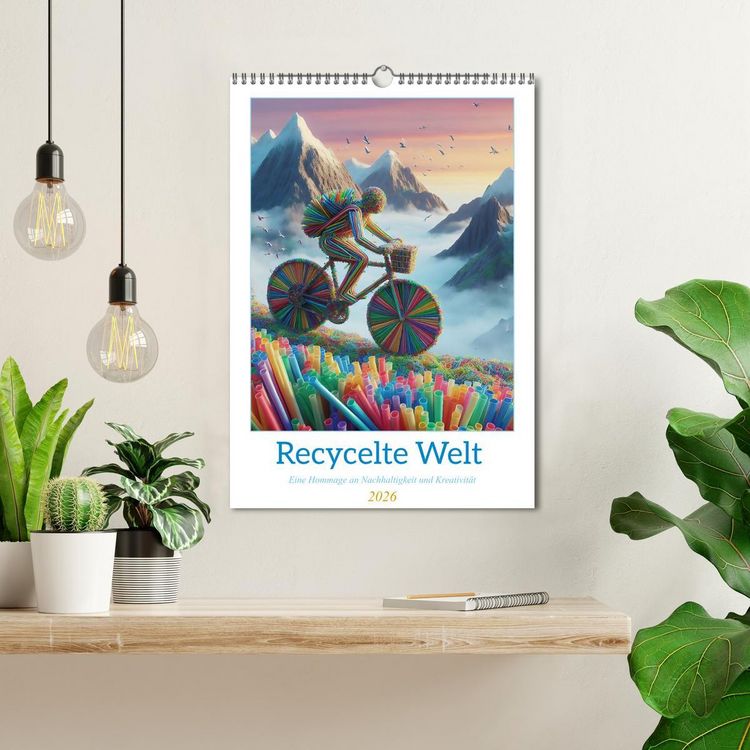 Produktbild: Recycelte Welt - Eine Hommage an Nachhaltigkeit und Kreativit&auml;t (Wandkalender 2026 DIN A3 hoch), CALVENDO Monatskalender