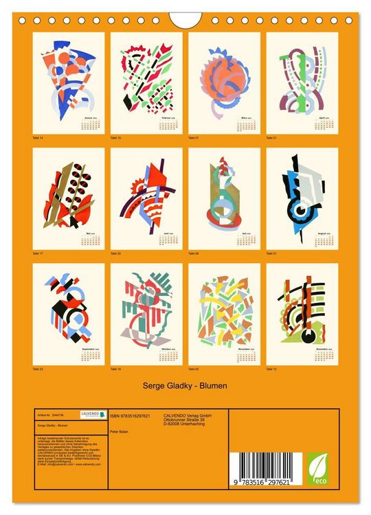 Produktbild: Serge Gladky - Blumen (Wandkalender 2026 DIN A4 hoch), CALVENDO Monatskalender