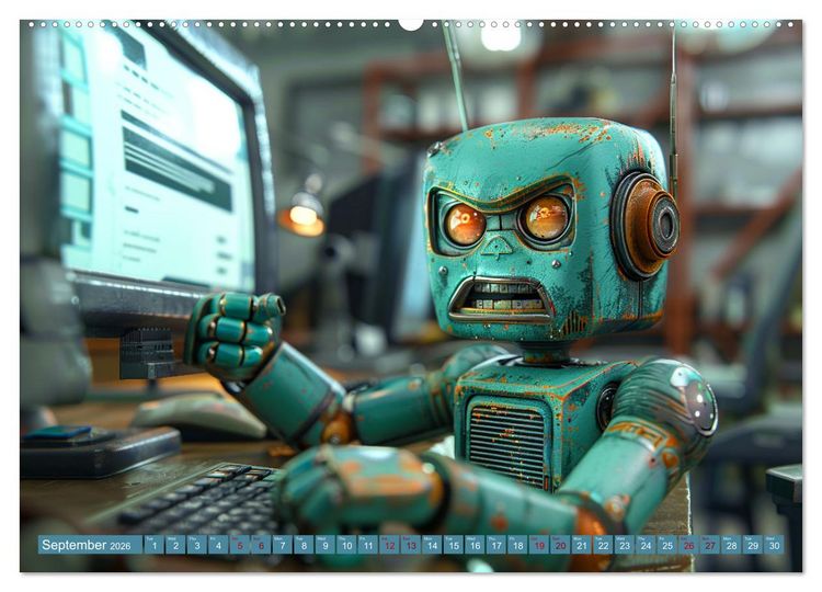 Produktbild: Robots Are Just People Too (Wall Calendar 2026 DIN A2 landscape), CALVENDO 12 Month Wall Calendar