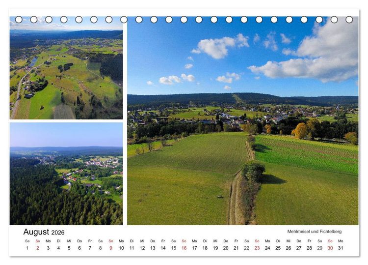 Produktbild: Luftaufnahmen rund um den Ochsenkopf (Tischkalender 2026 DIN A5 quer), CALVENDO Monatskalender