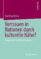 Produktbild: Vertrauen in Nationen durch kulturelle N&auml;he?