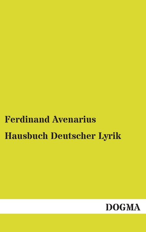 Produktbild: Hausbuch Deutscher Lyrik