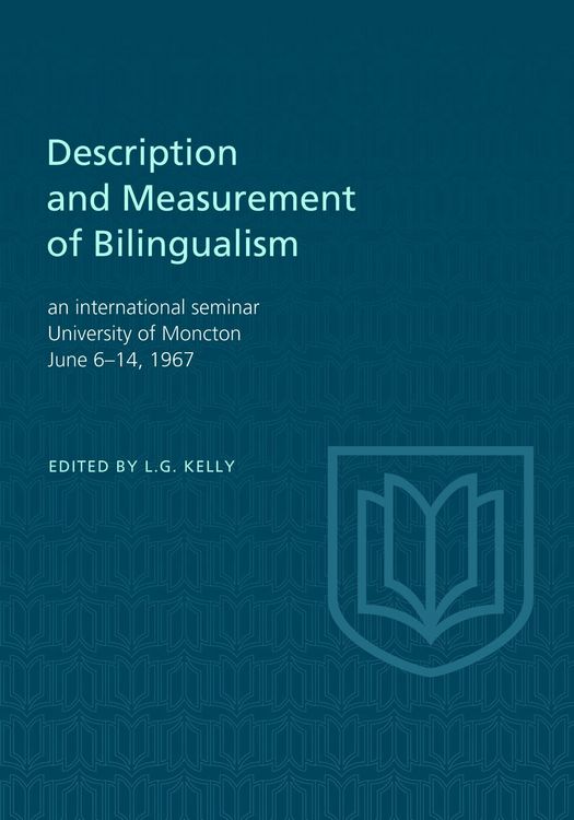 Produktbild: Description and Measurement of Bilingualism