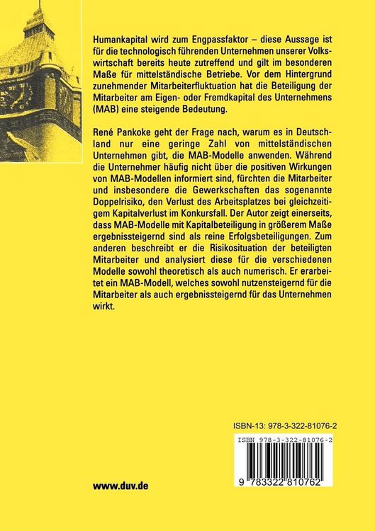 Produktbild: Mitarbeiterkapitalbeteiligung bei mittelst&auml;ndischen Unternehmen
