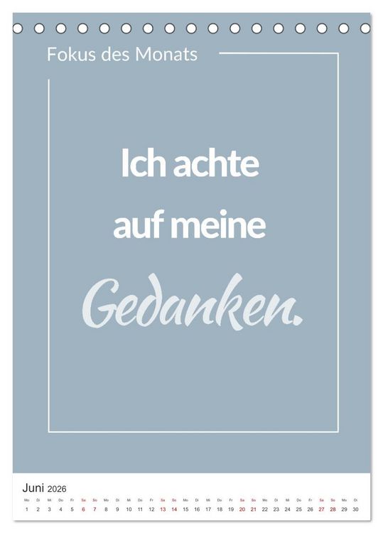 Produktbild: Achtsamkeitskalender: Mehr Achtsamkeit im Alltag mit dem Fokus des Monats (Tischkalender 2026 DIN A5 hoch), CALVENDO Monatskalender