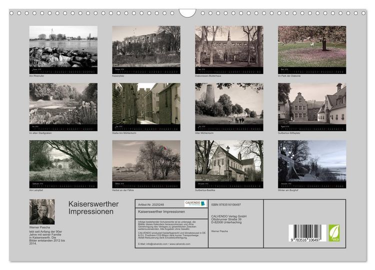 Produktbild: Kaiserswerther Impressionen (Wandkalender 2026 DIN A3 quer), CALVENDO Monatskalender