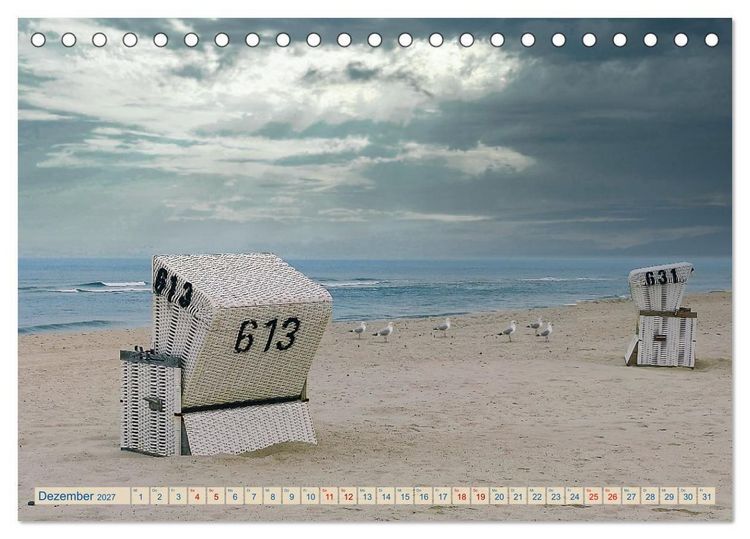 Produktbild: Strand-Einsamkeit. Ein Sylter Winter (Tischkalender 2027 DIN A5 quer), CALVENDO Monatskalender