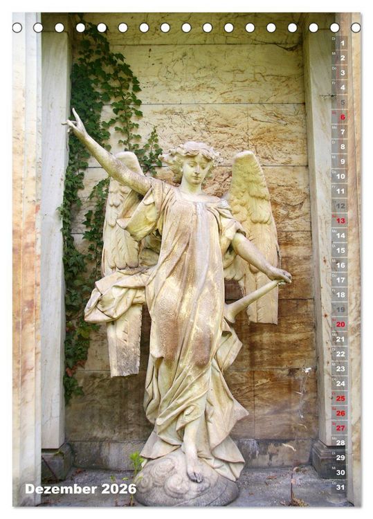 Produktbild: Friedhofsengel in Berlin (Tischkalender 2026 DIN A5 hoch), CALVENDO Monatskalender