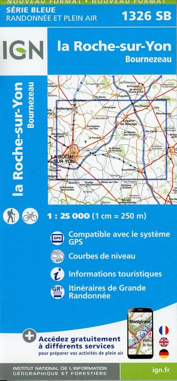 Produktbild: La Roche-sur-Yon.Bournezeau 1:25 000