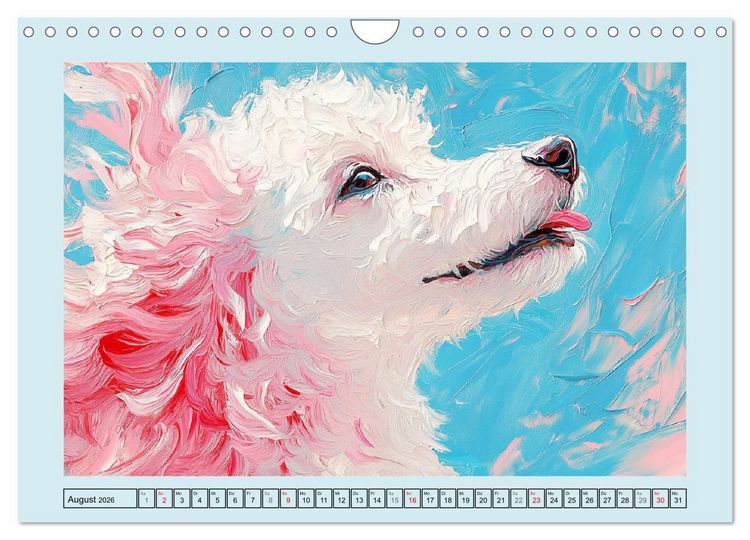 Produktbild: Hunde Paintings. Moderne Portraits in &Ouml;loptik (Wandkalender 2026 DIN A4 quer), CALVENDO Monatskalender